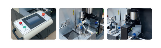 CNC Aluminium Window-door Making Machine / Automatic Aluminum Profiles Corner Connector Cutting Saw