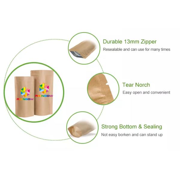 Stand Up Pouch Snack Bag Packaging k Custom Printing 150 Micron Thickness