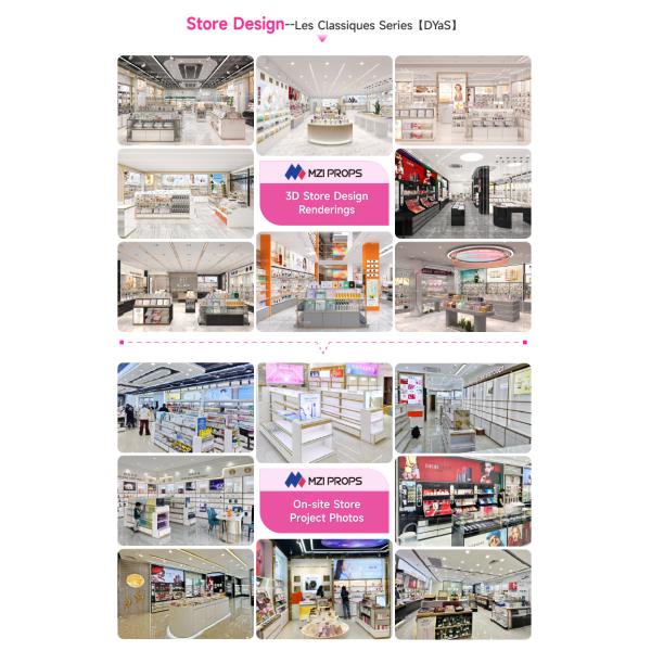 Skincare Store Wood Hook Rack Store Display Rack for Cosmetic Shop Decoration