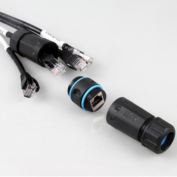 Waterproof 4 In 1 Cat 6a Ethernet Cable , 4 Branch Male RJ45 Cat6a Trunk Cable