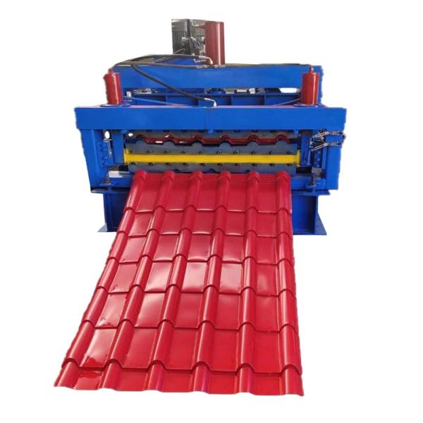 Quality 1m width feeding material glaze tile roof panel roll forming machine production line for sale