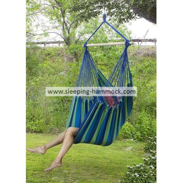 Large Single Person Garden Swing Brazilian Style Hammock Chair With Stand Poly Cotton Weave