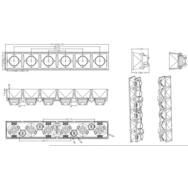 Commercial 3030 Ceiling Light Lens Transparent For Small Spotlight