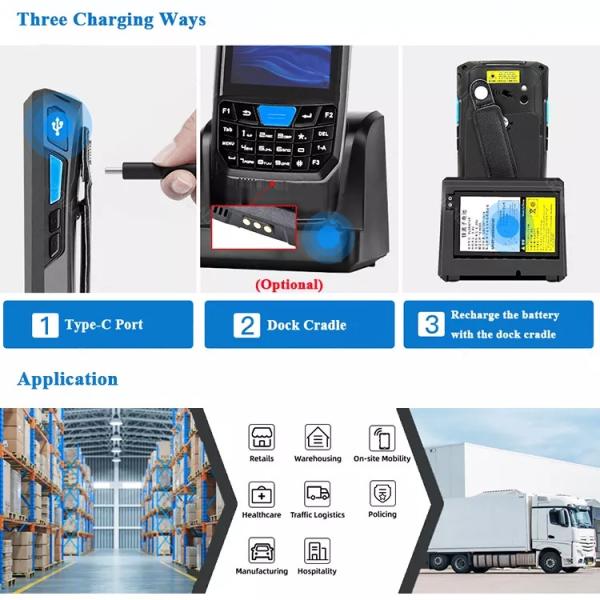 Android 9.0 4G QR Barcode Scanner Rugged Wireless Handheld PDA 1D 2D Mobile Data Terminal