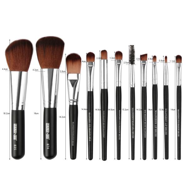 High quality Wood Handle Makeup Brushes Fan Brush best make up brush