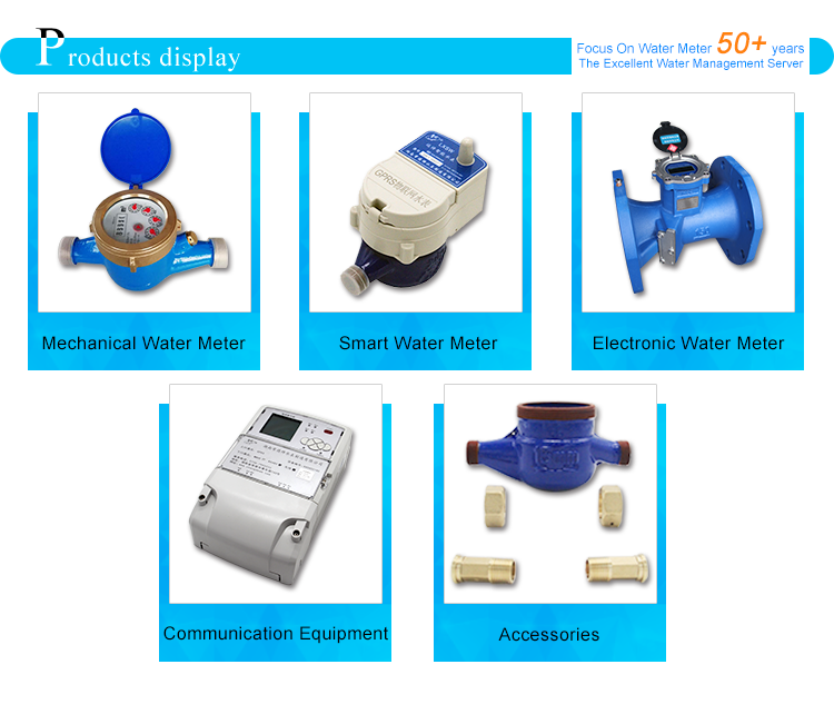 Magnetic Drive 1/2 Inch R160 Multi Jet Cold Water Meter Cast Iron Body External Adjustment OEM Support Horizontal Installation