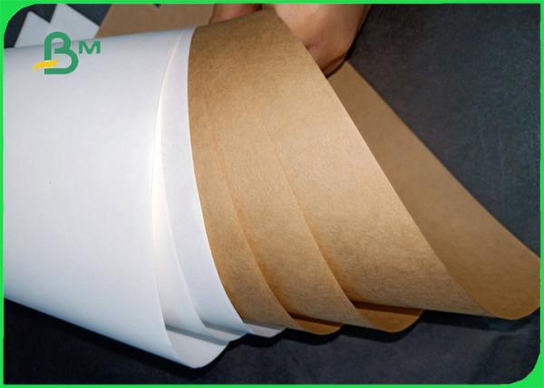Quality 80gsm 90gsm FDA Virgin Pulp White / Brown Craft Paper Roll For Flour Bag for sale