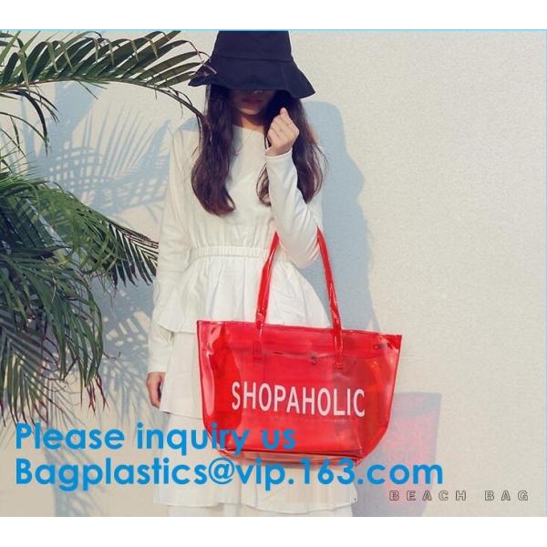 Waterproof Beach Pvc Bag Summer Beach Bag, China Suppliers Transparent PVC Women Bags Tote Beach Handbags