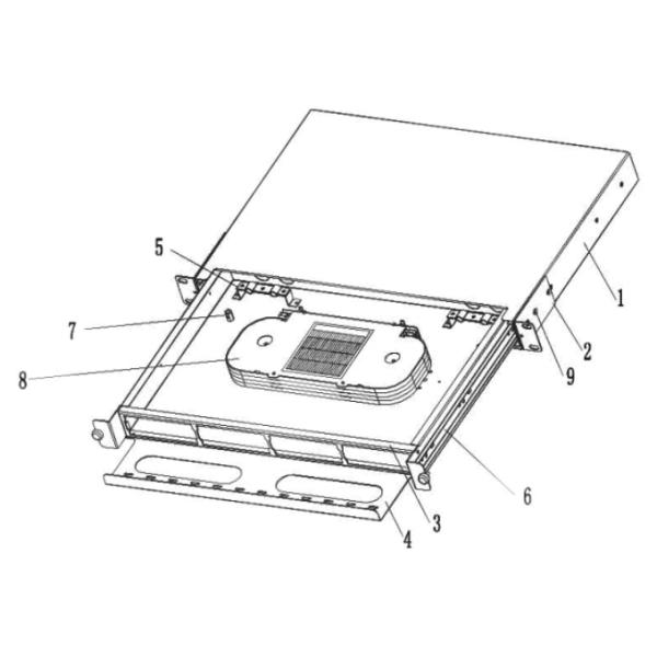 19 Inch 2U 96 Fiber MPO MTP ODF Fiber Optic Patch Panel Cabinet Slide Drawer Type