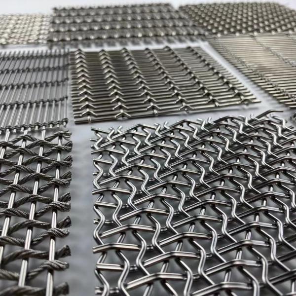 Stainless Steel 304 Lock Crimped Metal Mesh for Architectural Decoration