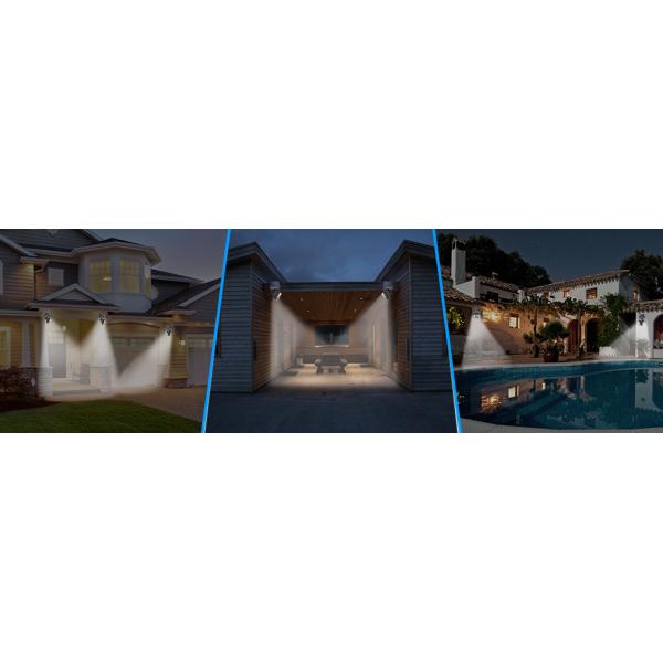 Wireless outdoor solar motion sensor light