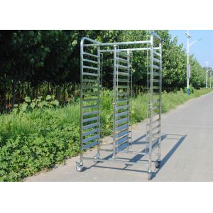 China 1mm SGS 201 Grade Stainless Steel Rack Trolley With Wheel wholesale