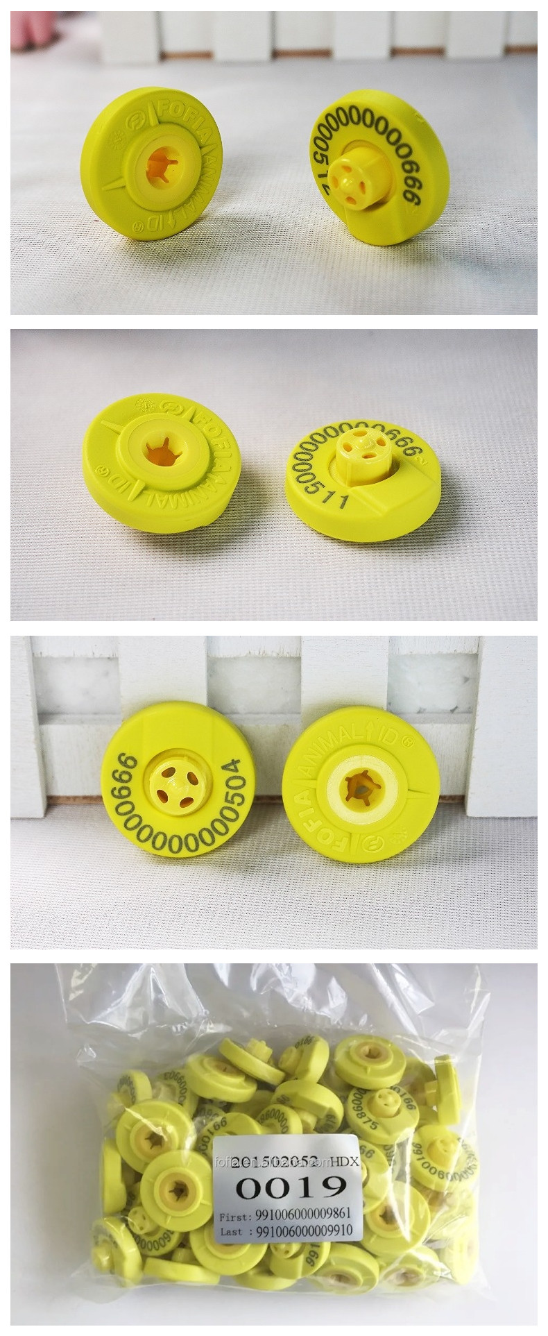 RFID Electronic Ear Tag Animal Tracking Tags For Cattle Sheep Livestock