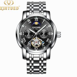 Stainless Steel Tourbillon Mechanical Watch Shockproof Long Life Span