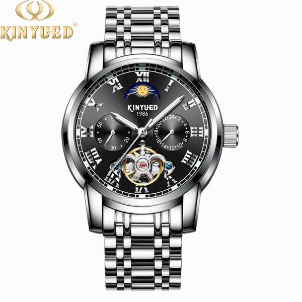 Quality Stainless Steel Tourbillon Mechanical Watch Shockproof Long Life Span for sale
