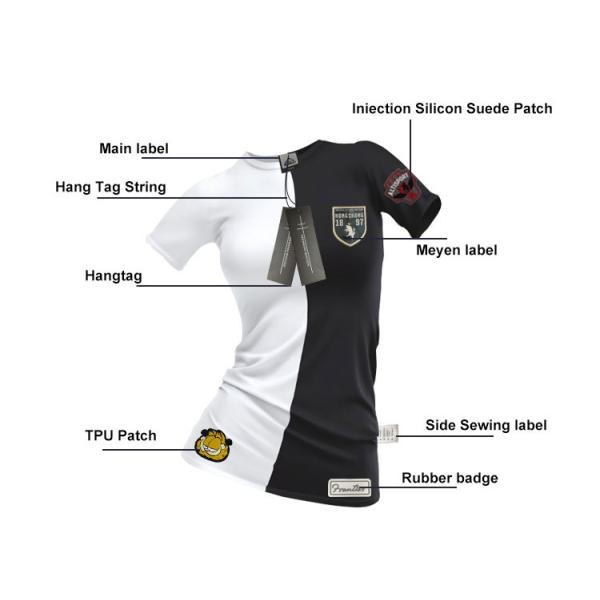 Manufacturer OEM ODM Embossed Soft Woven Labels Woven Logo Tag Neck Labels for Garment Use