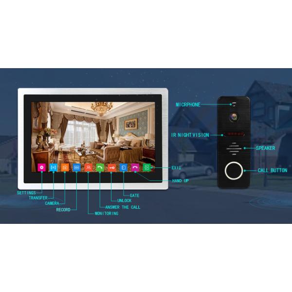 10 Inch big touch screen ip video intercom wi-fi video door phone doorbell IP video door bell SIP