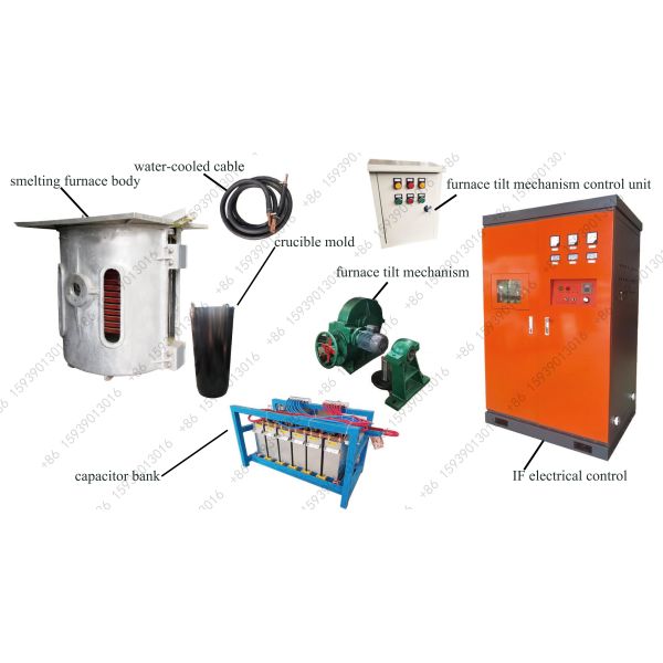 500kg Scrap Iron Steel Melting Induction Melting Furnace