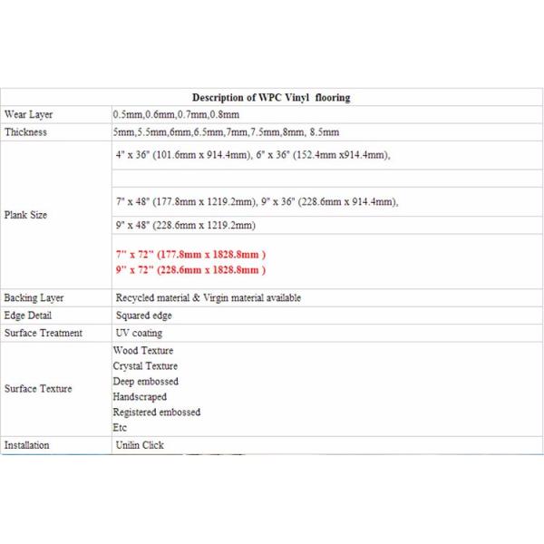 Ture Glueless Click Lock Nature Wood original Subtle Pvc Vinyl Plank Flooring