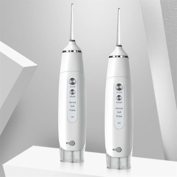 Custom Logo Portable Water Flosser 160ml Teeth Cleaning 3 Modes Black / White / Pink