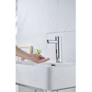 China Solid Brass Silver Thermostatic Intelligent Electricity Shower Faucet wholesale