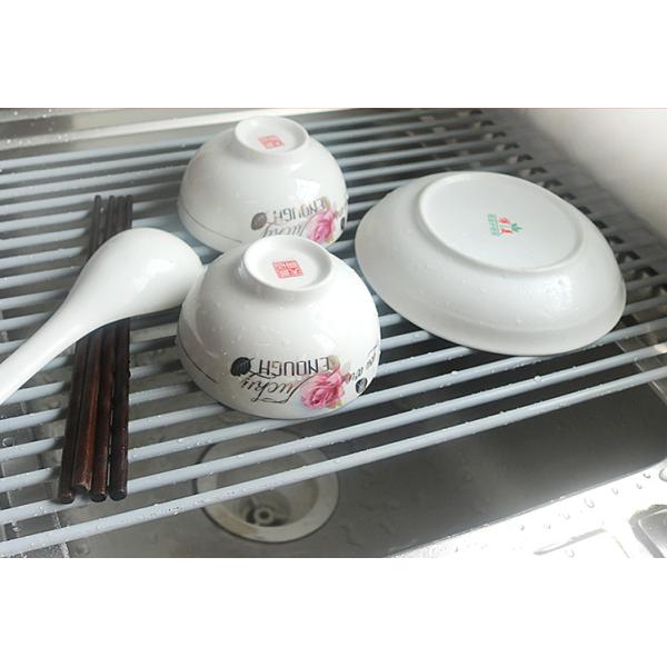 1.0mm Thickness Kitchen Sink Accessories Silicone Coated Roll Up Dish Drying Mat