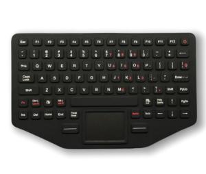 China IP67 Industrial Silicon Rubber Backlit Keyboard waterproof Dustproof Mini Keyboard With Touchpad Front Panel Mounted -40℃ on sale