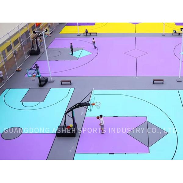 TPU SPU Flooring Material Badminton Glossy Finish Court Use