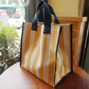 China Large-Capacity Hand-Carried Take-Away Lunch Thickened Waterproof Canvas Shopping Bag Portable Portable Travel Bag on sale