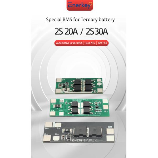 Enerkey 2S 20A Hardware BMS 7.4V 8.4V 18650 Lithium Li-ion Battery BMS Charger Protection Board