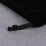 Luxury Black Canvas Drawstring Bag / 100% Organic Cotton Drawstring Bags