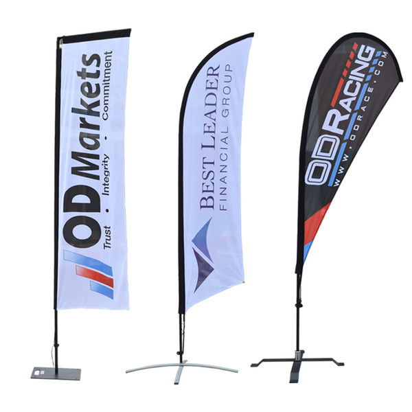 5m Beach Outdoor Banner Flags Eco Friendly Aluminum Fiberglass