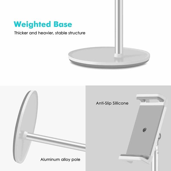 360 Swivel Folding Desktop Phone Stand Anti Slip 144mm For Ipad