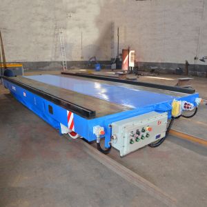 China 35 Tons Material Handling Trolley , Stepless Speed Hydraulic Lifting Transfer Cart wholesale