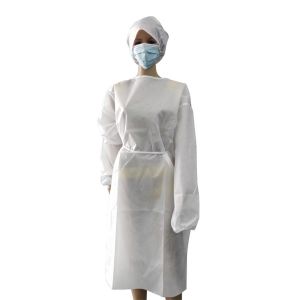 China 120x140cm SMS Disposable Protective Isolation Gown on sale