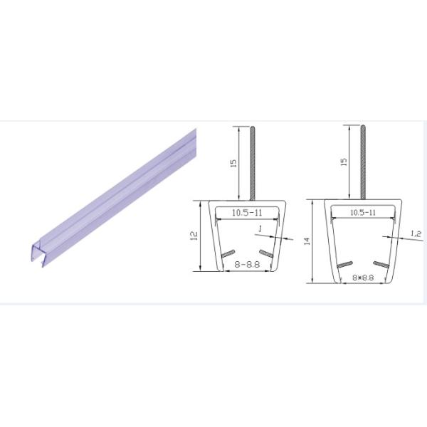 Modern Design Style Hotel Frameless Shower Door Bottom Seal for Water Barrier Creation