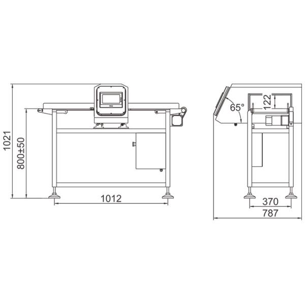 Food Horizontal Metal Detecting Machine 30m/Min