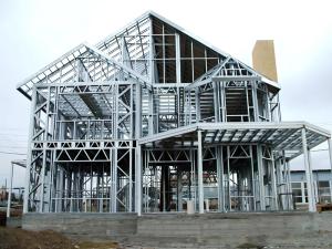 China Easy Assemble Light Steel House / Two Storey Prefabricated House on sale