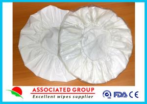 White Unscented Disposable Rinse Free Shampoo Cap Shampoo Condition Added