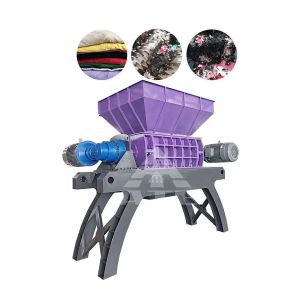 Waste Textile Shredder Machine Two Shaft Cloth Leather Fabric Shredder