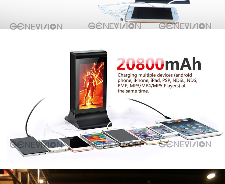 Cell Phone Charging Station Kiosk Restaurant Lcd Advertising Player display digital signage mobile charging station