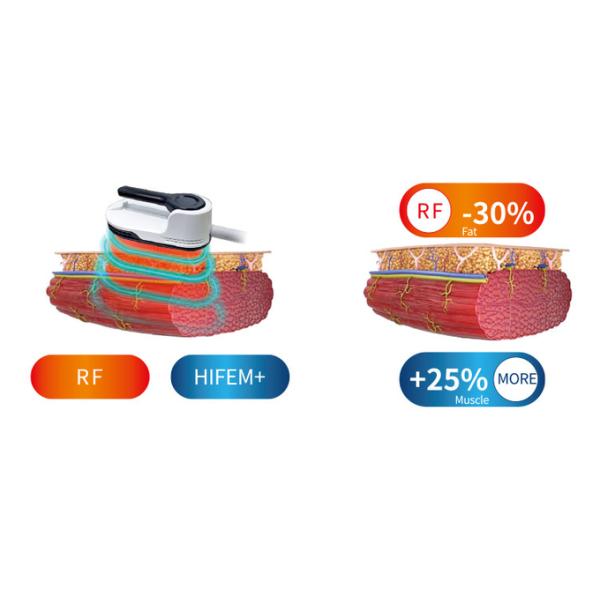 4 Handles EMS Muscle Stimulation Sculpting Machine EMS Body Slim EMS Muscle Shaping Stimulator RF Body Sculpting Weight Loss Machine