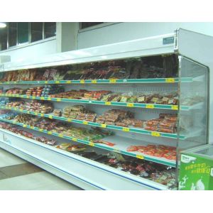 Commercial Upright Display Fridge , Remote Multi deck Chiller 10m Length