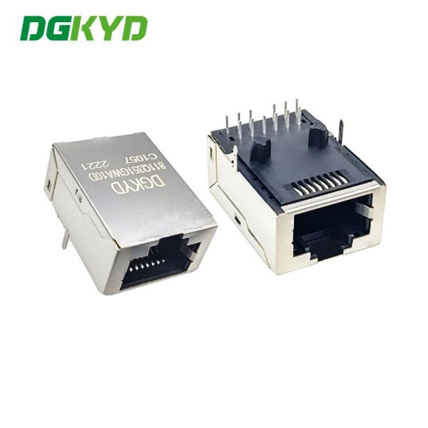 Quality DGKYD811Q351GWA10DC1057 10G Rj45 Network Connector 8P8C Female Connector With Shrapnel Rj45 Modular Block Socket for sale