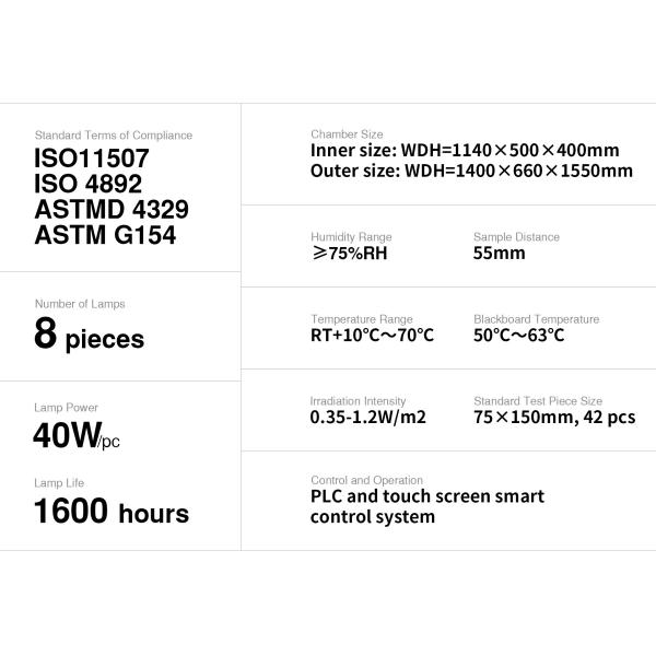 UVA Environmental Test Chamber ISO 11507 UV Accelerated Weathering Chamber