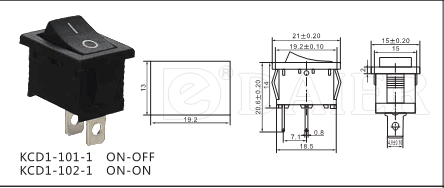 Miniature T85 Rocker Switch , 16A 250v Rocker Switch For Coffee Machines