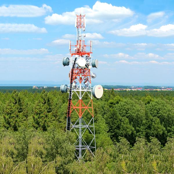 3-legged Free Standing Lattice Mast 30-60m Self-support Galvanized Steel Tower