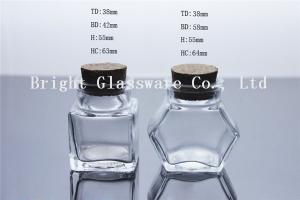 China nice small glass jar with cork for wholesale wholesale