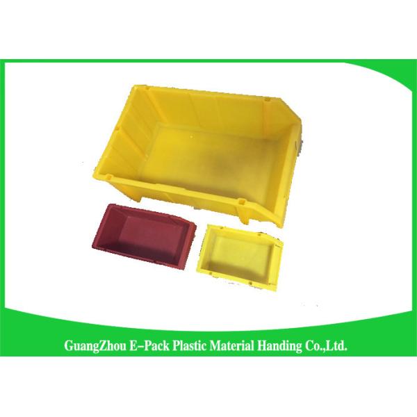 Customized Industrial Plastic Storage Containers , Standard Size Stackable Storage Bins