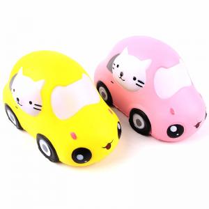 China Boys Funny Gift Stress Relieve Kitty Car Educational PU Foam Slow Rising Squishy Toys wholesale